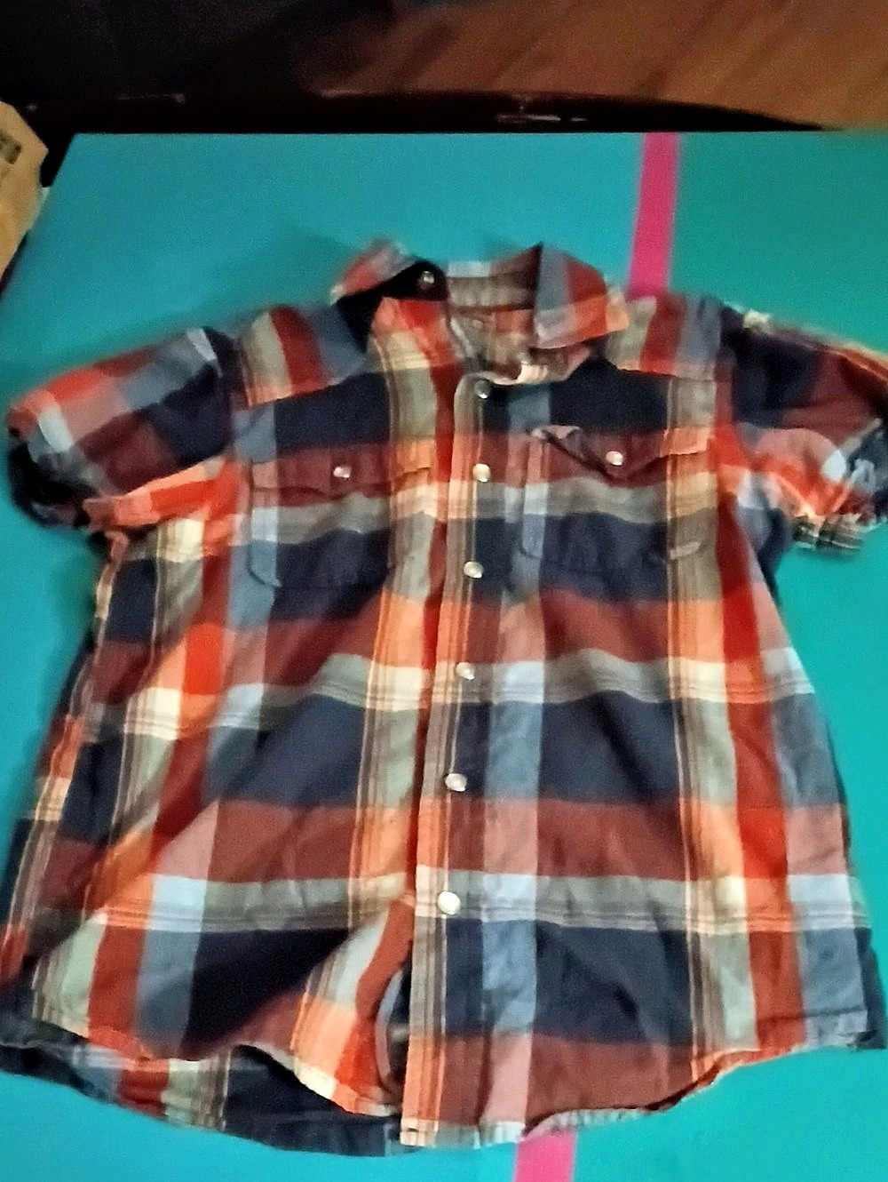 Arizona Jean Company Plaid Snap-Front Shirt Boys Small